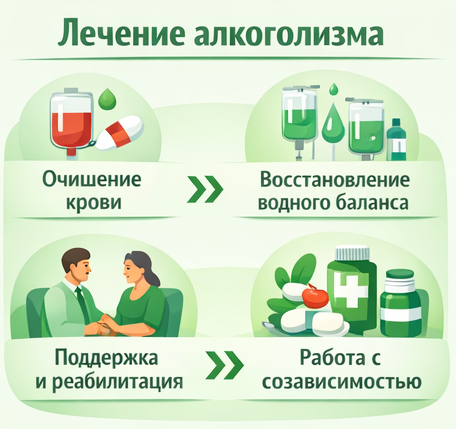 лечение алкоголизма в Покачах этапы